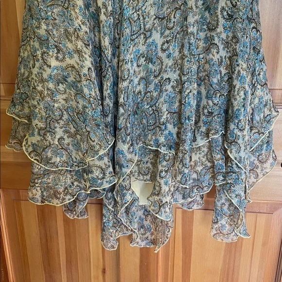 Chadwicks Gold and Blue Paisley Skirt - Picture 5 of 7